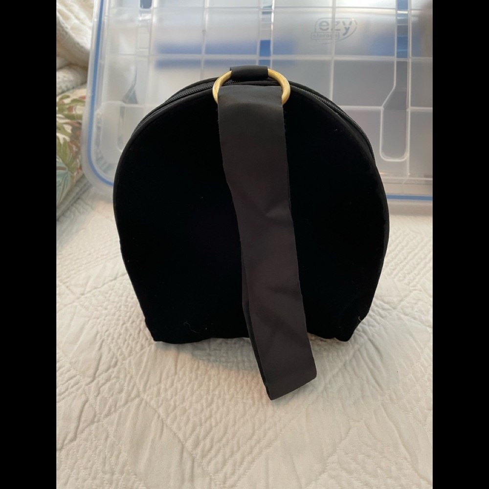 Black Velvet Purse w/ ribbon strap